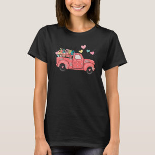 Loads Of Love Hearts Red Truck Kids Toddler Valent T-Shirt