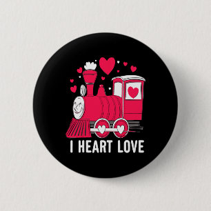 Loads Of Love Train Valentine Day Toddler Boys Kid 6 Cm Round Badge