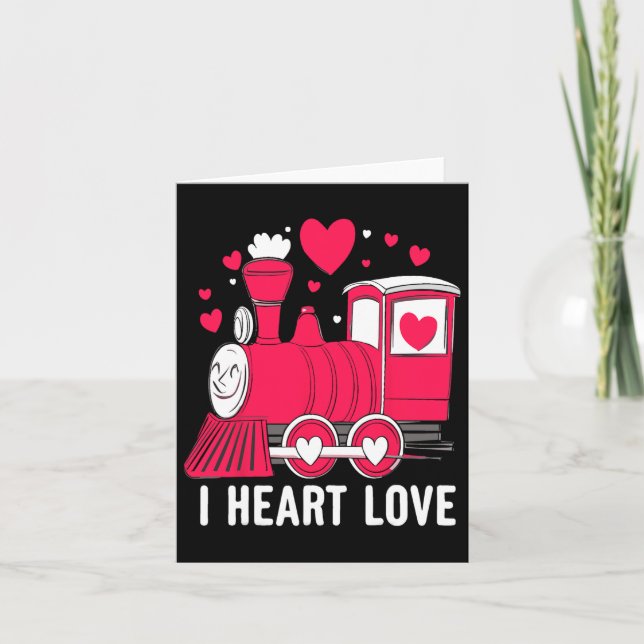 Loads Of Love Train Valentine Day Toddler Boys Kid Card (Front)
