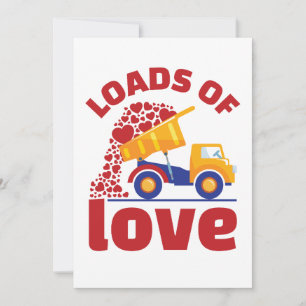Loads of Love Truck Valentine's Day Boy Kids Holiday Card