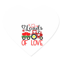 Loads of Love Valentine – Cute Tractor Heart Love 