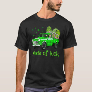 Loads Of Luck Green Plaid Truck Gnome Clover St Pa T-Shirt