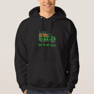 Loads Of Luck Green Plaid Truck Gnome St Patrick's Hoodie