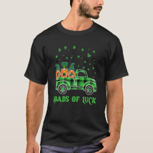 Loads Of Luck Green Plaid Truck Gnome St Patrick's T-Shirt