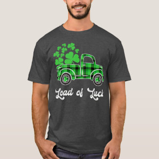 Loads Of Luck St Patrick's Day Buffalo Plaid Truck T-Shirt
