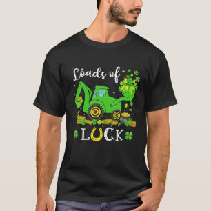 Loads Of Luck St Patricks Day Excavator Lover Men T-Shirt
