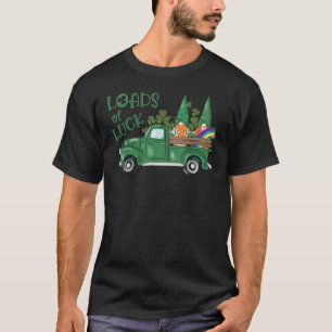 Loads Of Luck Truck Gnome St Patrick's Day Shamroc T-Shirt