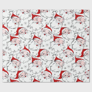 Loads Of Retro Santas Wrapping Paper