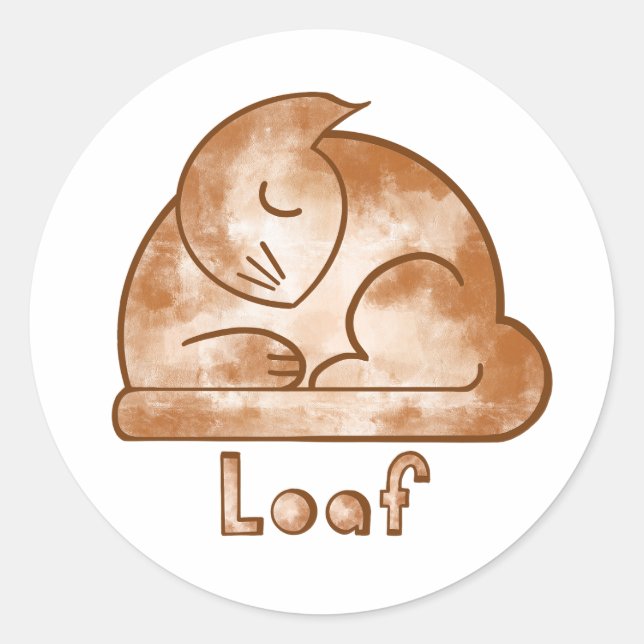 Loaf Cat Classic Round Sticker (Front)