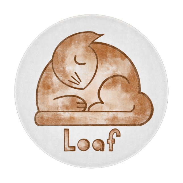Loaf Cat Cutting Board (Front)