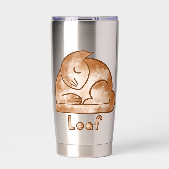 Loaf Cat Insulated Tumbler (Front)