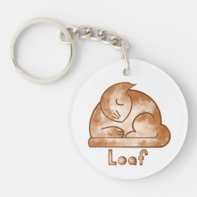 Loaf Cat Key Ring (Front)