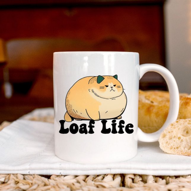 Loaf Life Funny Fat Cat Mug (Creator Uploaded)