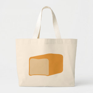 loaf of bread icon large tote bag