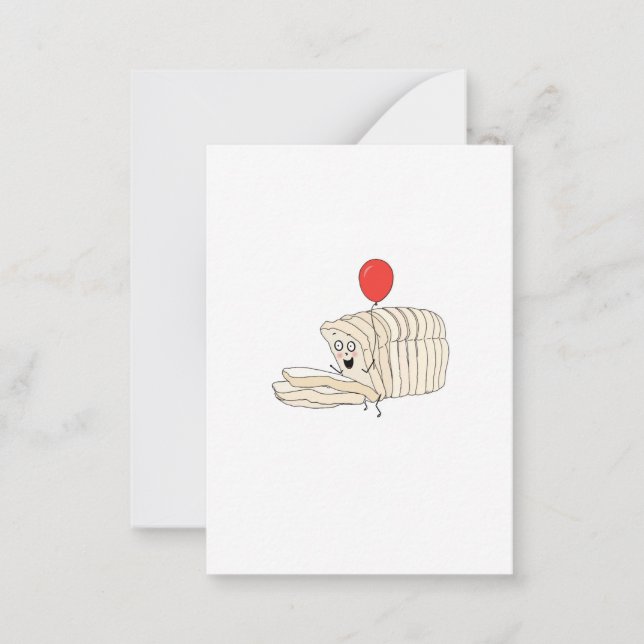 Loaf of bread, sliced bread themed card (Front)