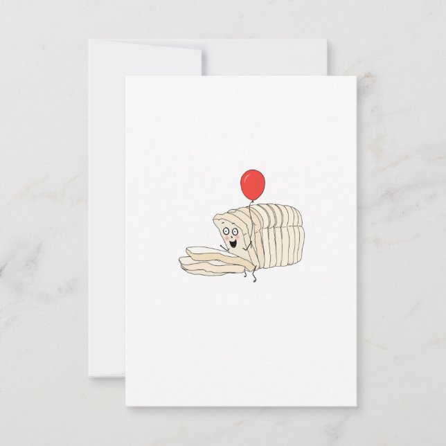 Loaf of bread, sliced bread themed thank you card (Front)