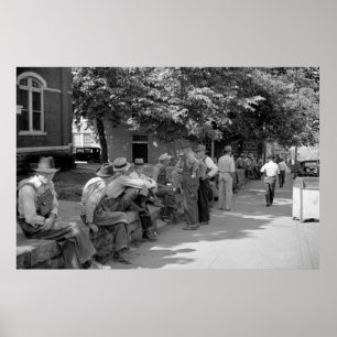 Loafers Wall, Batesville, Arkansas, 1930s Poster