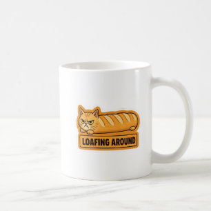 Loafing Around Funny Cat Bread Coffee Mug