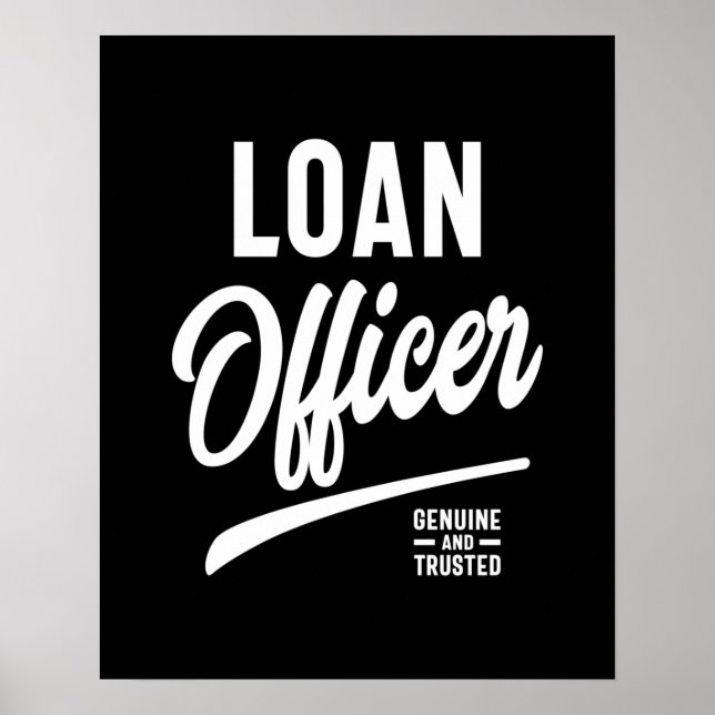 Loan Officer Job Title Gift Poster (Front)
