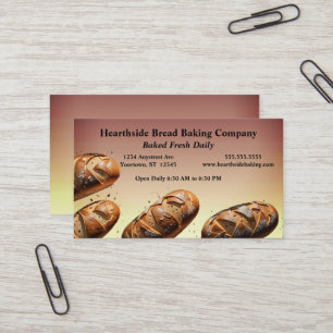 Loaves of Artisan Bread Bakery Bread Shop Business Card