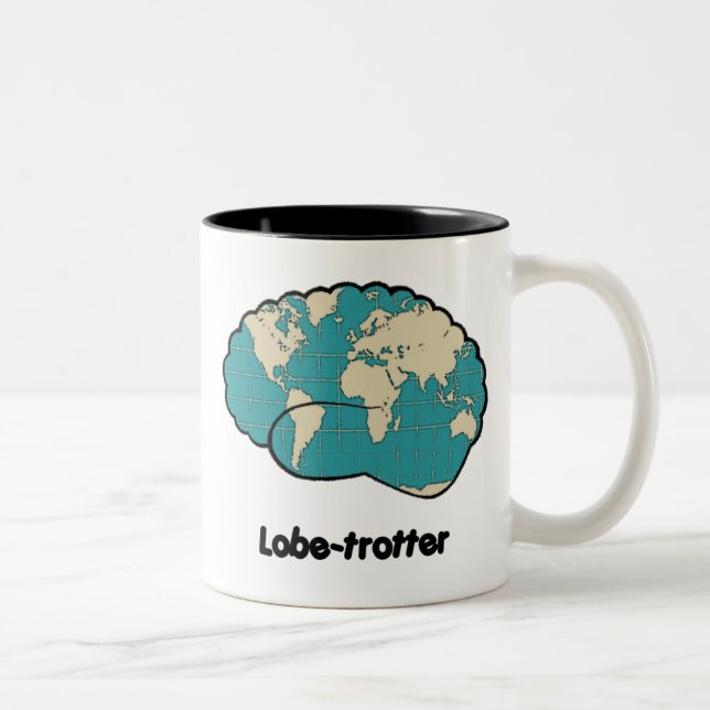 Lobe-trotter Mug! Two-Tone Coffee Mug (Right)