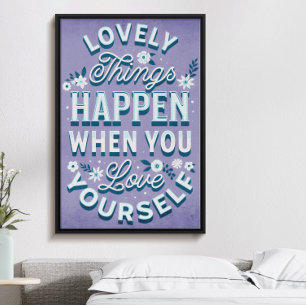 Lobe yourself, playful self-love motivational poster
