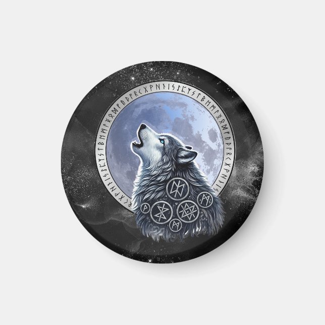 Lobo de Odín Magnet (Front)