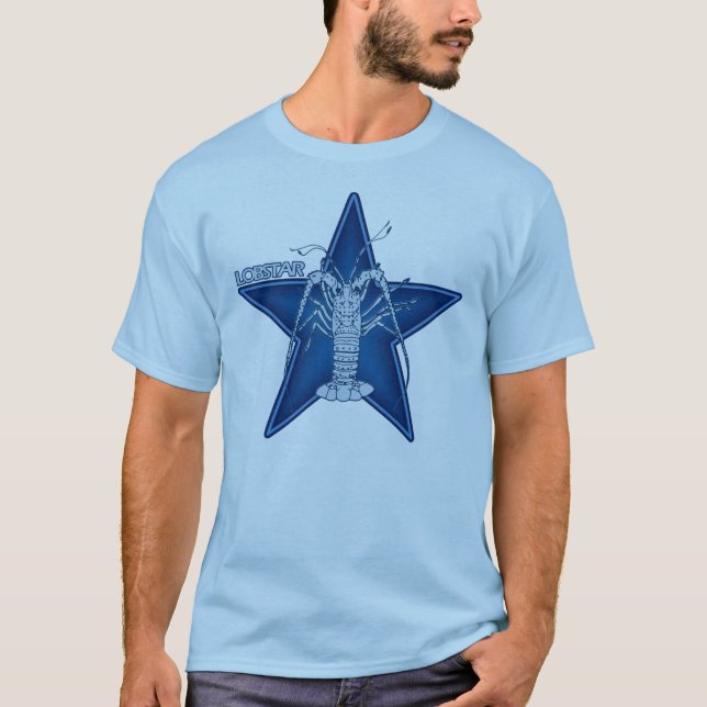 Lobstar Two on Blue T-Shirt (Front)