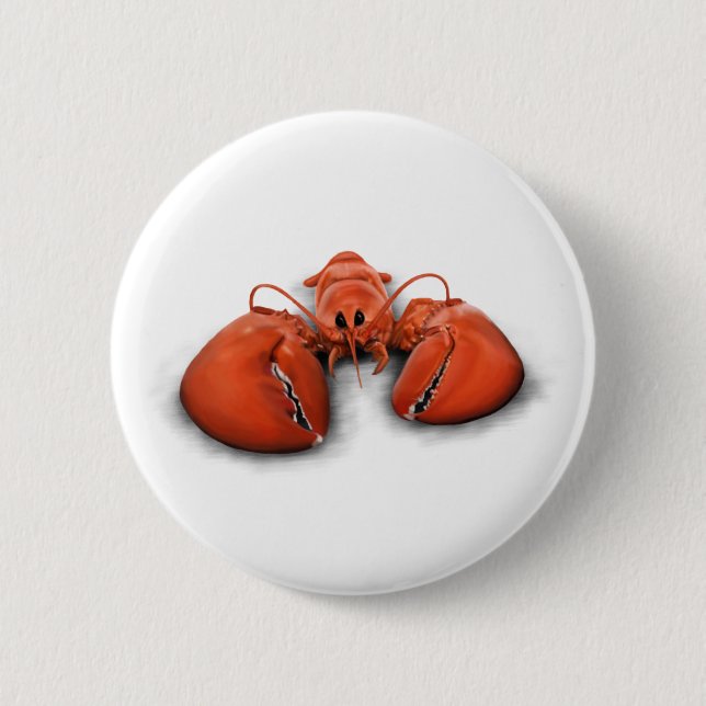 Lobster 6 Cm Round Badge (Front)
