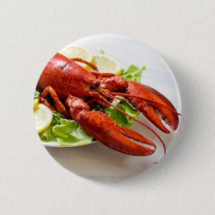 Lobster 6 Cm Round Badge