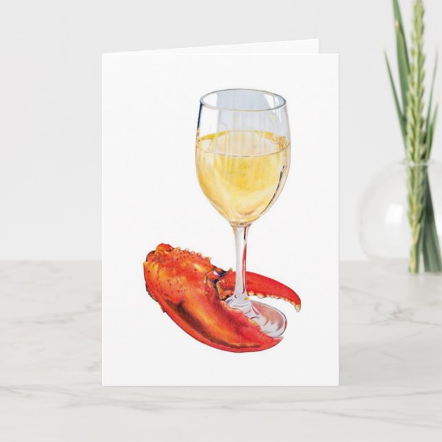 Lobster and Wine Art Card (Front)
