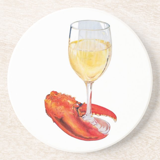 Lobster and Wine Coaster (Front)