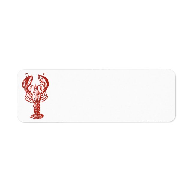 Lobster Art, King of Seafood Gifts Return Address Label (Front)