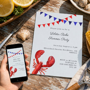 Lobster Bake Summer Party Invitation