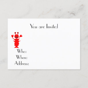 Lobster Beach Themed Invitation