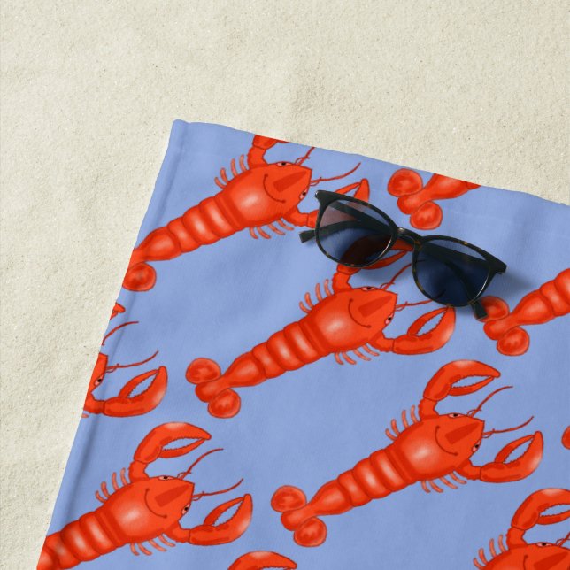 Lobster Beach Towel (In Situ)