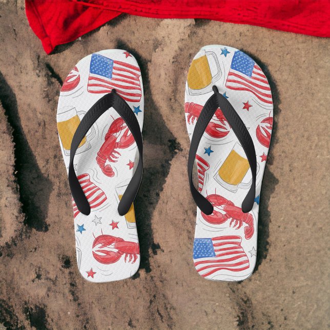 Lobster Beer Flag Star Thongs (Creator Uploaded)