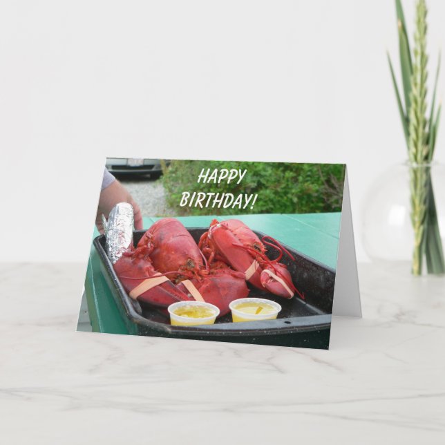 Lobster Birthday Card (Front)
