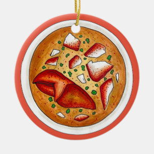 Lobster Bisque Soup Seafood Food Cooking Cuisine Ceramic Ornament