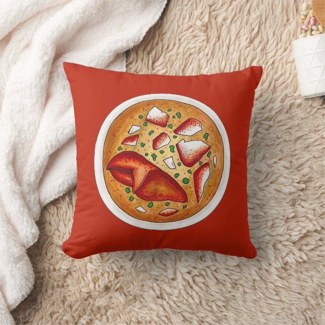 Lobster Bisque Soup Seafood Food Cooking Maine ME Cushion (Blanket)