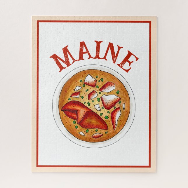 Lobster Bisque Soup Seafood Food Cooking Maine ME Jigsaw Puzzle (Vertical)