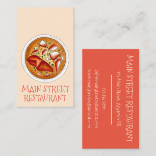 Lobster Bisque Soup Seafood Food Restaurant Chef Business Card