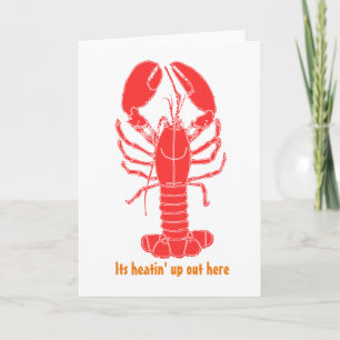 LOBSTER!! Blank Greeting Card