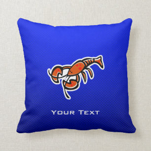 Lobster; Blue Cushion