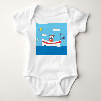 Lobster boat baby bodysuit