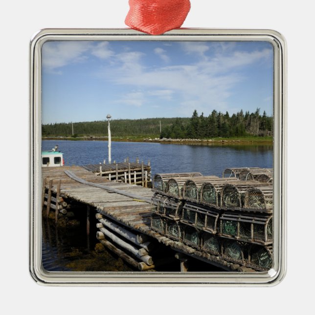 Lobster Boat, Mushaboom, Nova Scotia, Canada Metal Ornament (Front)