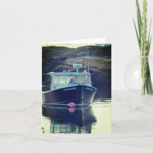 Lobster Boat Note Card (Front)