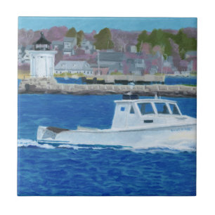 Lobster Boat Portland, Maine Ceramic Tile