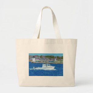 Lobster Boat Portland, Maine Large Tote Bag