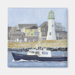 Lobster Boat Scituate Harbour Magnet